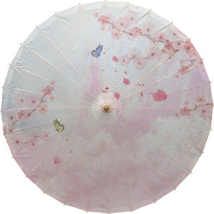 泸州油纸伞婚礼汉服走秀道具装饰古风摄影收藏粉色桃花蝴蝶防晒雨