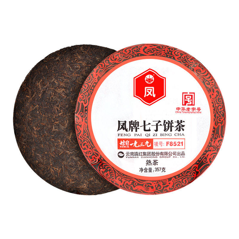 凤牌云南普洱茶357g饼茶临沧熟普