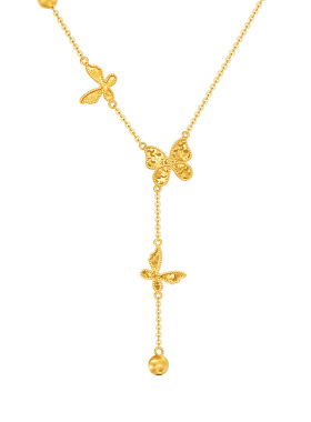 MITHAOL金蝶摇风项链女款2026新款高级感轻奢小众蝴蝶锁骨链饰品