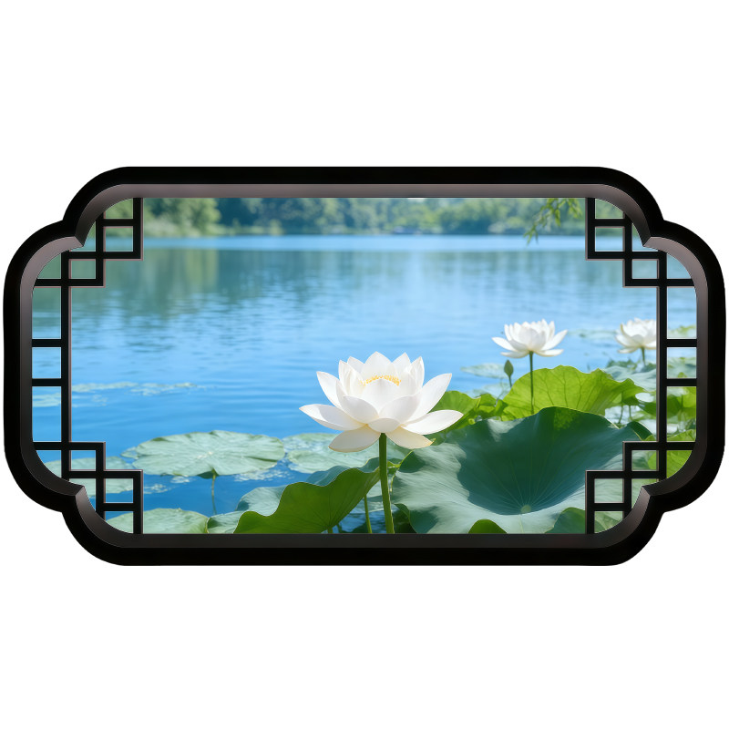 3d立体墙贴纸壁画自粘中式框画软装墙贴