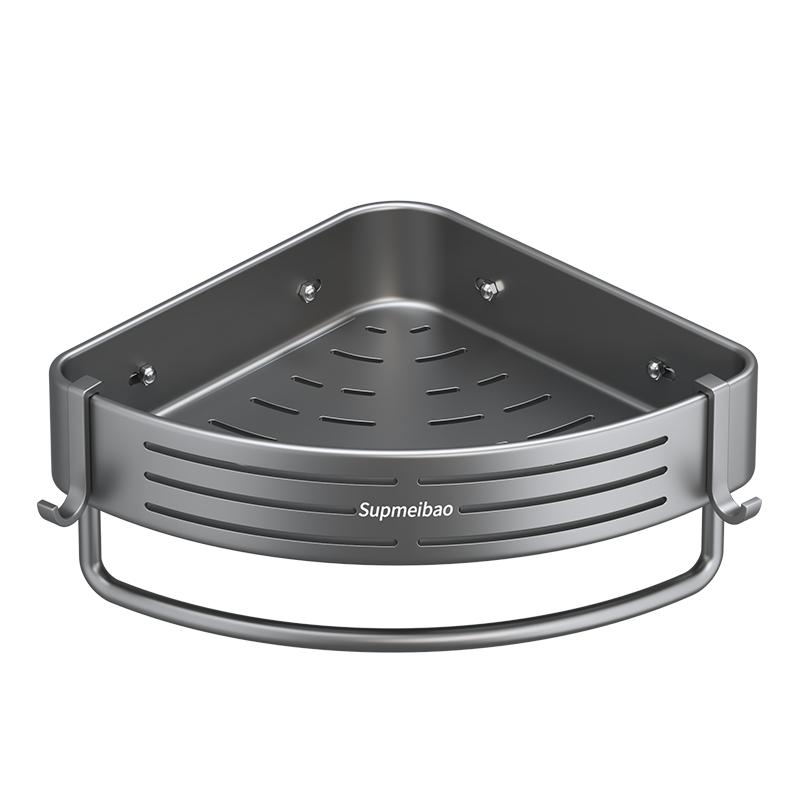 大号浴室三角架卫生间厕所洗澡间墙上转角置物架收纳大尺寸免打孔