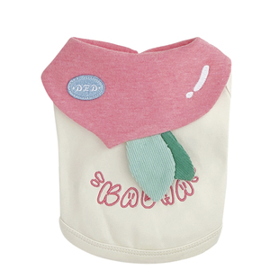 宠物衣服原创狗狗居家服桃子无袖背心马尔济斯小型犬西施约克夏