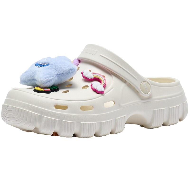 热风厚底洞洞鞋女款2026年夏季新款百搭凉拖两穿凉鞋包头拖鞋子