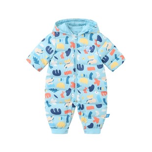 丽婴房商场专柜款羽绒连体衣冬男女宝宝保暖羽绒服婴儿童爬服