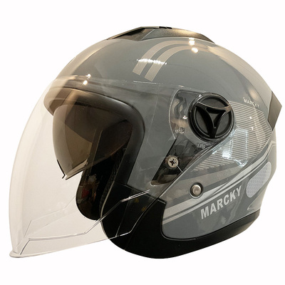 成人款双镜电动车半盔3C认证四季