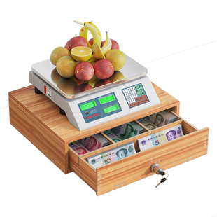 收钱箱现金零钱桌面收纳盒摆摊收钱盒子做生意带锁收款箱商用店里