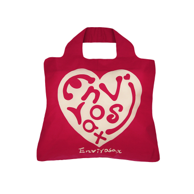 EnviroSax爱心LOGO流行色购物袋