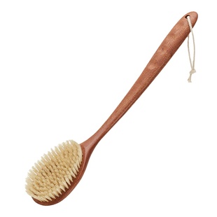 初心长柄洗澡刷猪鬃毛沐浴刷软毛身体刷搓泥刷子搓澡后背干刷神器