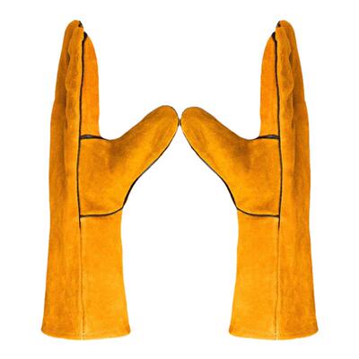 长款电焊手套全牛皮耐高温加厚耐磨防烫劳保烧焊工作机械隔热