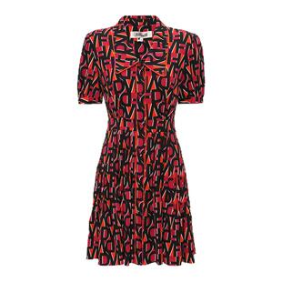 [博主同款]DVF 安可拉红衬衫裙印花短款连衣裙DS2R051