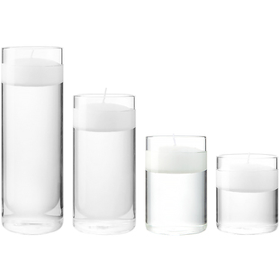 欧式烛台玻璃情人节浪漫烛光晚餐氛围生日派对酒店婚礼水浮蜡烛杯