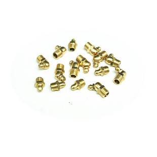 M68M10黄油嘴铜油嘴铜油杯油咀油枪注油嘴黄油枪头加长黄油嘴 1/8