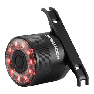 洛克兄弟自行车尾灯USB充电骑行警示安全夜骑公路山地车尾灯配件