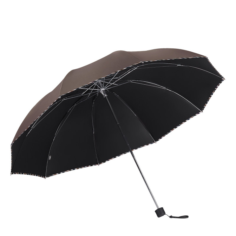 天堂伞全自动黑胶防晒晴雨两用