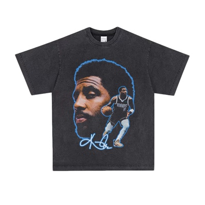 凯里·欧文Kyrie Irving 篮球球星休闲印花美式T恤男女小领口短袖