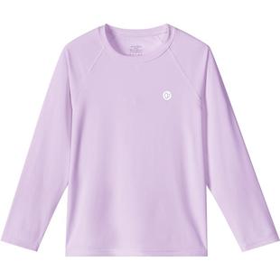 久岁伴女童长袖防晒T恤夏季出游中大童宝宝运动锦纶速干防晒单衣