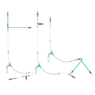 夜光中通天平钓组海钓塑料管单刀黄鸡鲈鱼沉船钓拉流串钩线组配件