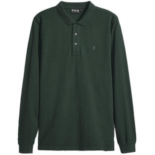 MCS男装源自万宝路美式复古纯棉POLO领上衣男士商务休闲翻领长袖