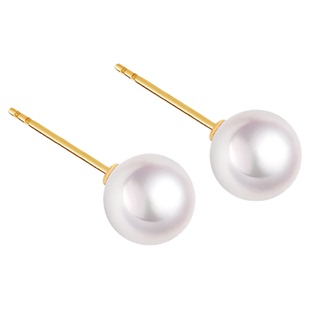 BEAUFINA百分娜极光淡水珍珠耳钉天然简约轻奢高级感18K金送女友