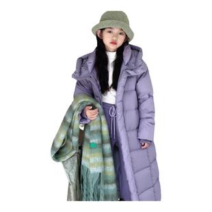 韦氏新款羽绒服儿童亲子装男大童女宝中长款黑金加厚过膝免洗保暖