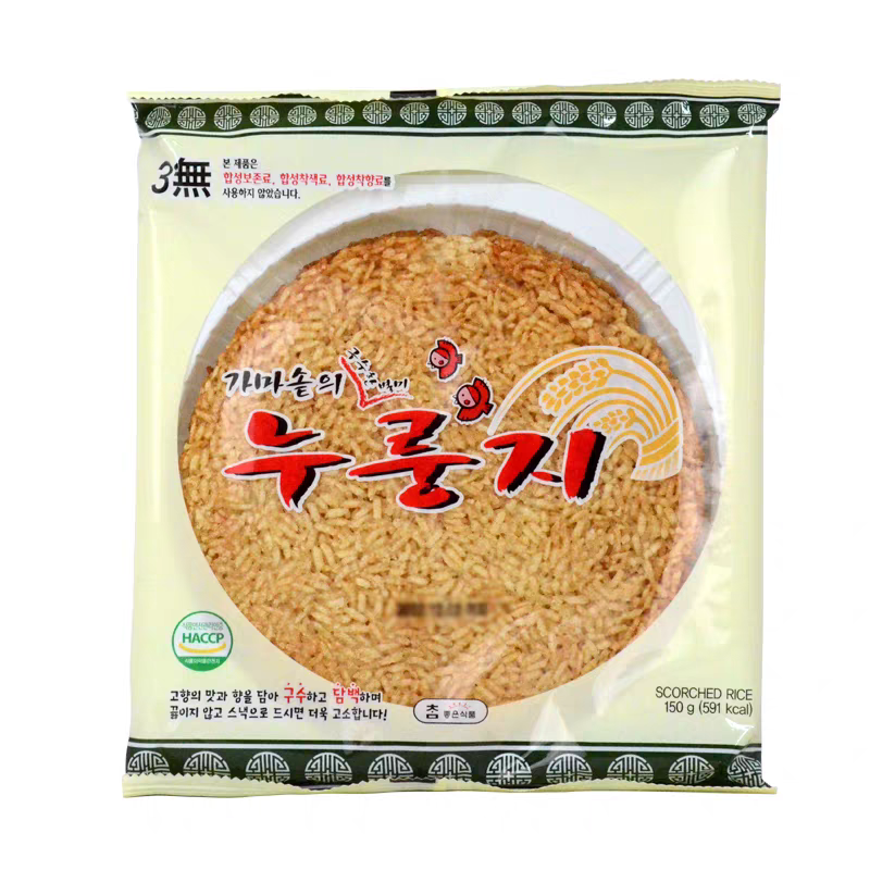 韩国锅巴汤进口传统真是好大米锅巴零食 汤用铁锅原味锅巴非油炸