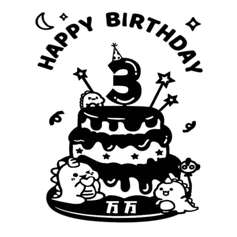 儿童生日快乐画涂鸦画板2岁3岁4女宝男孩diy画框可撕场景布置装饰