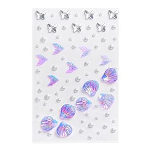 脸上贴饰品面部贴钻眼妆亮钻泪钻儿童化妆贴纸舞台表演自带背胶贴