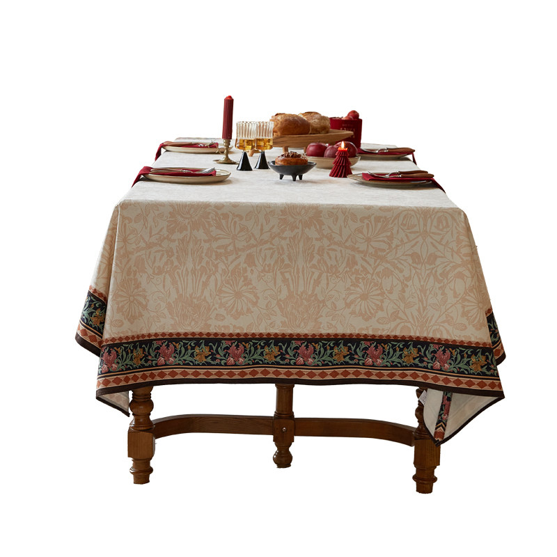 蜡笔派暮光花园桌布现代简约防水免洗餐桌盖布长方形茶几布定制