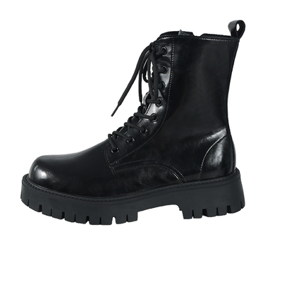 侧拉链工装百搭增高男靴子