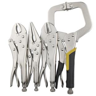 开拓工业级大力钳钳子多功能夹钳工具c型加力钳尖嘴圆口扁嘴木工