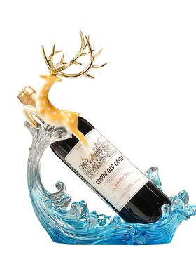 风生水起一路向前红酒架摆件斜放