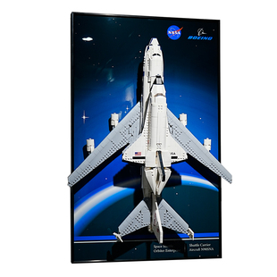 兼容高10360航天飞机运输机积木上墙相框挂展示装饰收纳背景板