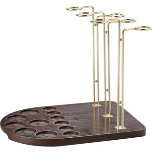 勃艮第红酒杯轻奢高档摆件白酒高脚杯套装家用水晶醒酒器创意杯子