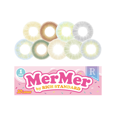 mermer进口美瞳日抛10片 Mix女团同款混血小直径跨境彩色隐形眼镜