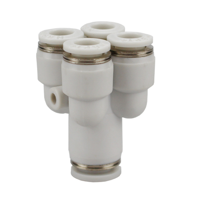 白色Y型五通四通PU气管快接快插