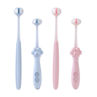 三面成人软毛牙刷猫爪儿童牙刷可爱男女孩宝宝口腔清洁护龈家庭装