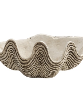 侘寂风贝壳艺术果盘摆件工艺品