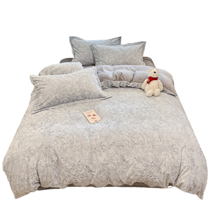 牛奶绒被套单件冬绒加厚雕花珊瑚绒被罩床单人保暖毛绒被芯套1米5