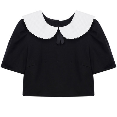 前后两穿蝴蝶结小衬衫