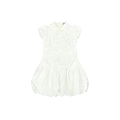 瑞比克中式公主立领泡泡袖连衣裙