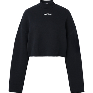 【折扣】HALFBOY 女短款半高领卫衣