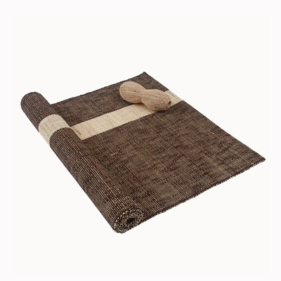 中式禅意桌旗植物苎麻手工麻布艺