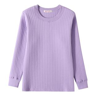 老年人保暖内衣女款内穿棉毛衫全棉妈妈冬季纯棉加绒加厚夹棉秋衣