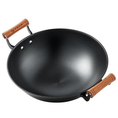 釜皇家用防滑加厚无涂层铸铁铁锅