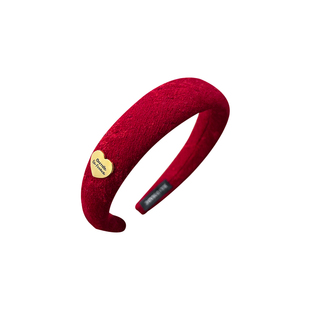 新年红色小香风发箍女高颅顶宽边气质新款洗脸高级感头箍秋冬发饰