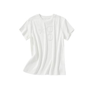 YANGLE_正肩短袖女t恤2025新款夏季修身休闲时髦重工钉珠咖色上衣