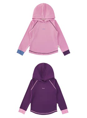 幼悠女童春季新款休闲插肩袖连帽T恤慵懒百搭儿童时尚可爱打底衫