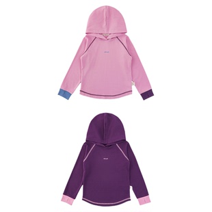 幼悠女童春季新款休闲插肩袖连帽T恤慵懒百搭儿童时尚可爱打底衫