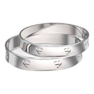 Mouhooland暮后之地伯远同款爱心倾心戒指情侣款对戒素戒