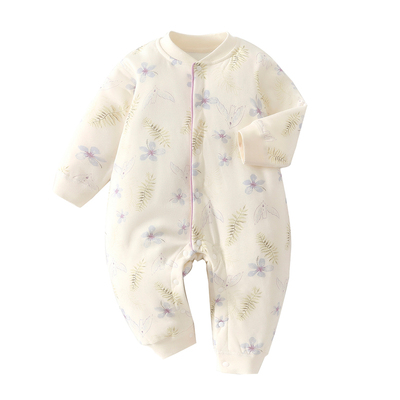 巧乐熊宝宝婴幼儿纯棉夹棉连体衣